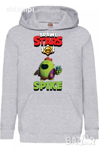 Детски Суитчър/Суитшърт Spike 3,,Brawl Stars,Игра,Подарък,Изненада,Забавление,Рожден Ден, снимка 2 - Детски анцузи и суичери - 38316103