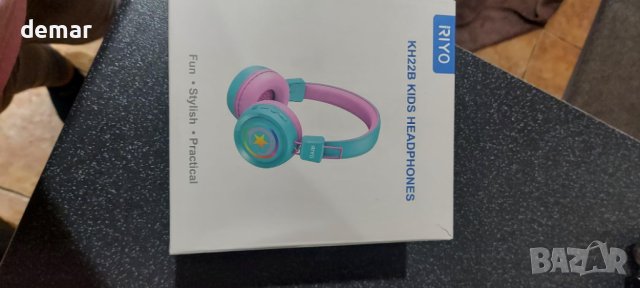 Детски Bluetooth слушалки RIYO с цветни LED светлини, ментово зелено, снимка 9 - Bluetooth слушалки - 43585178
