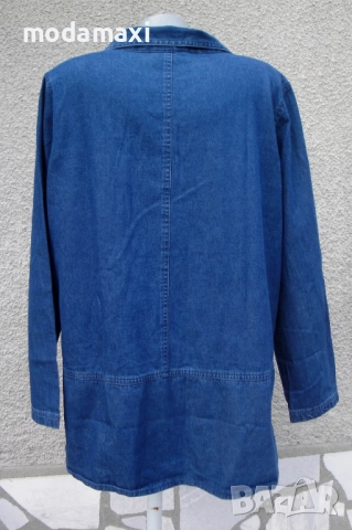 3XL+ Нова дънкова риза/ сако Main Street , снимка 6 - Сака - 52795324