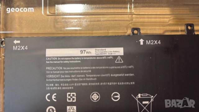 DELL 6GTPY нова батерия (11.4V,97Wh,8500mAh), снимка 3 - Оригинални батерии - 52544249