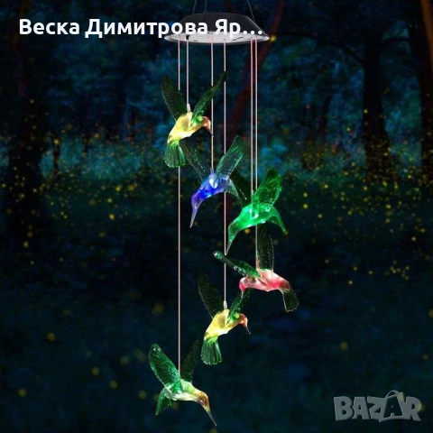 Многоцветна LED соларна лампа Колибри – Елегантно и екологично осветление за вашата градина и тераса, снимка 9 - Соларни лампи - 50667936