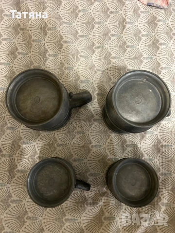 Халби за вино и бира от калай, снимка 5 - Антикварни и старинни предмети - 50586882