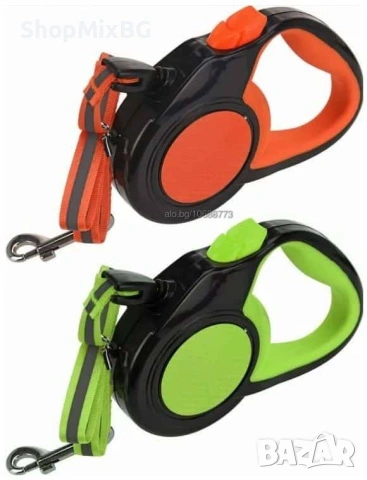  Автоматичен повод за куче 6 метра, до 50 кг., светлоотразителен , снимка 2 - За кучета - 53505035