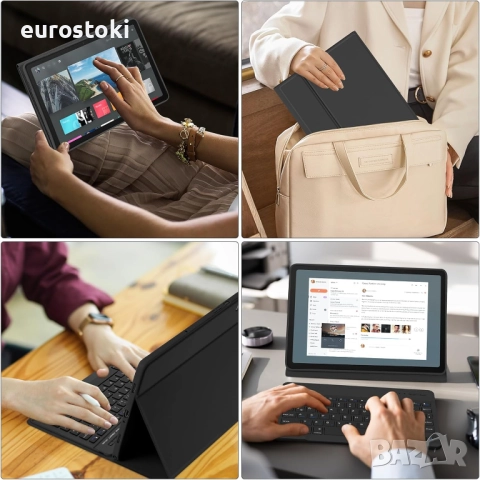 Кейс с клавиатура HOTLIFE за Samsung Galaxy Tab А9+ 11 инча 2023 (SM-X210/X215/X216B), снимка 9 - Калъфи, кейсове - 51545884