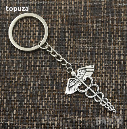 Ключодържател докторски медицински хромиран Medicine Symbol 49x30mm, снимка 2 - Аксесоари и консумативи - 32888113