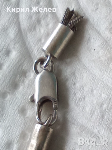 Сребърна карабинка закопчалка 52146, снимка 5 - Колиета, медальони, синджири - 52339663