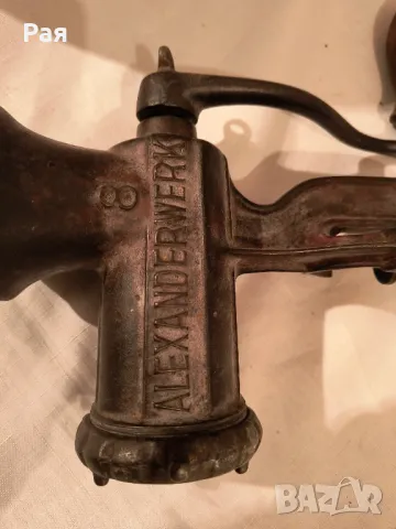   Чугунена месомелачка Alexanderwerk 8   от 30-те години, снимка 7 - Месомелачки - 49439548