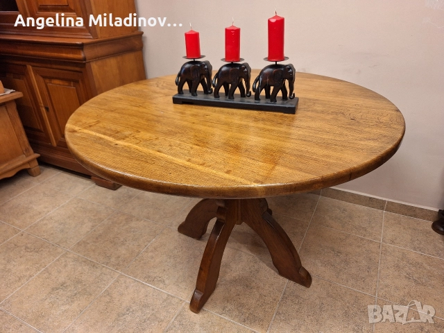 Маса за трапезария дъб масив , снимка 2 - Маси - 52837304