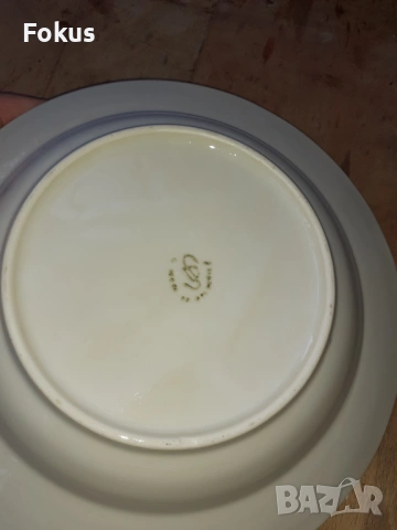 Български порцелан чиния хубава шарка, снимка 5 - Антикварни и старинни предмети - 53267836