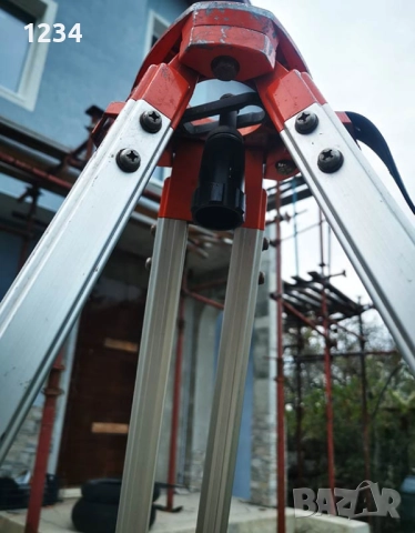 алуминиев трипод NIKON стенд за оптичен нивел (стойка) тринога  , снимка 5 - Други инструменти - 52102659