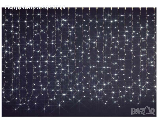 Коледна украса - LED светеща завеса, 300x60 см.  , снимка 3 - Лед осветление - 52309226