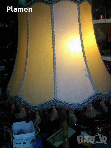 Стар луксозен лампион за хол с две крушки, снимка 3 - Други ценни предмети - 38683481