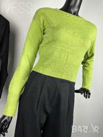 Дамска кашмирена къса блуза три цвята , снимка 4 - Блузи с дълъг ръкав и пуловери - 43194864