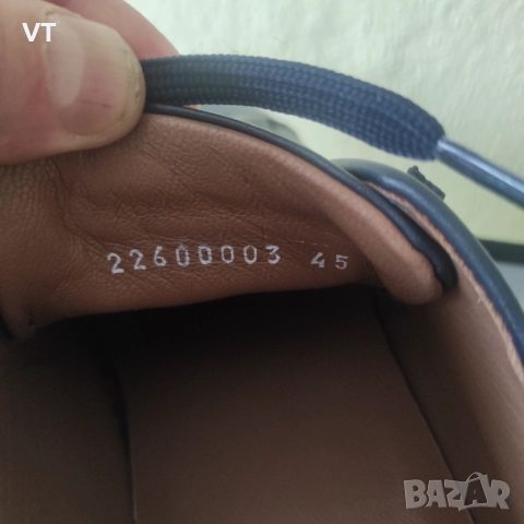 TEODOR - тъмно сини кецове с десенирана кожа и лого , снимка 11 - Спортно елегантни обувки - 52188860