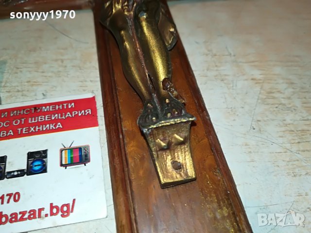 кръст с христос-дърво/мед/месинг-внос франция 2907212043, снимка 10 - Антикварни и старинни предмети - 33665308