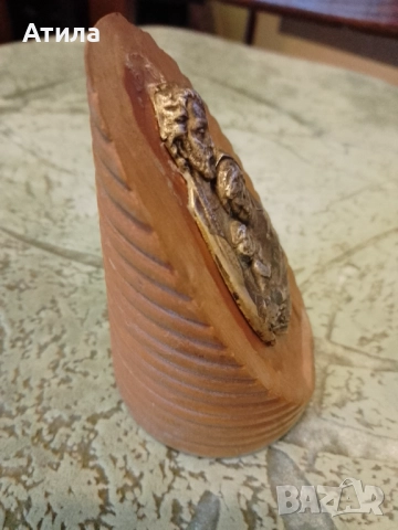 статуетка пано дърво метал светото семейство, снимка 3 - Статуетки - 52679637