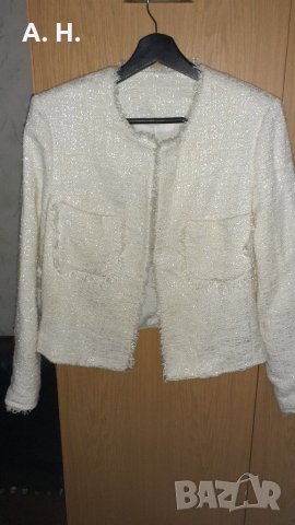 Дамско сако бяло XL, снимка 1 - Сака - 27068693