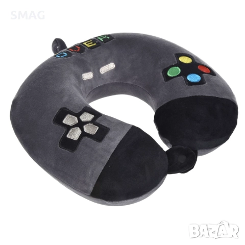 Детска възглавница за пътуване Gamer с мемори пяна, сива_1256290, снимка 2 - Други - 52188284