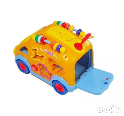 Образователен, интерактивен автобус с животинки HOLA SHAPE SORTING BUS TOY NO.988, снимка 10 - Музикални играчки - 43425014