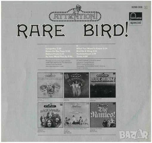 Грамофонни плочи Rare Bird – Attention! Rare Bird!, снимка 2 - Грамофонни плочи - 43094299
