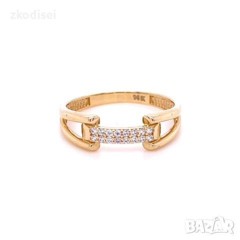 Златен дамски пръстен 1,88гр. размер:59 14кр. проба:585 модел:21867-2, снимка 1