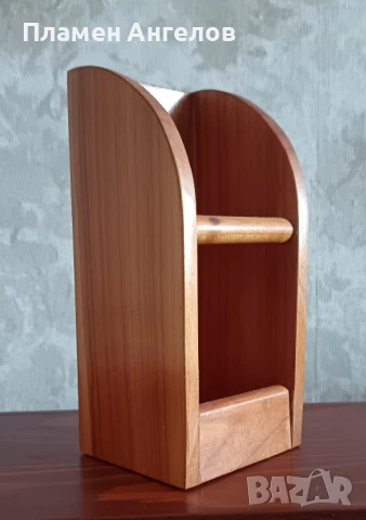 Дървена поставка със пет броя бъркалки. , снимка 3 - Други стоки за дома - 51187785