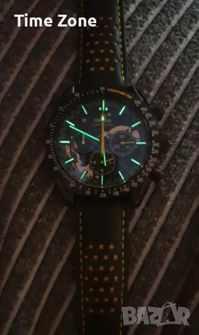 Omega Speedmaster 44mm Dark Side of the Moon Apollo 8 Ceramic Black Skeleton Dial, снимка 11 - Мъжки - 48000459