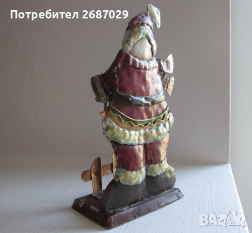 Дядо Мраз стар свещник, метал, снимка 5 - Статуетки - 38976622