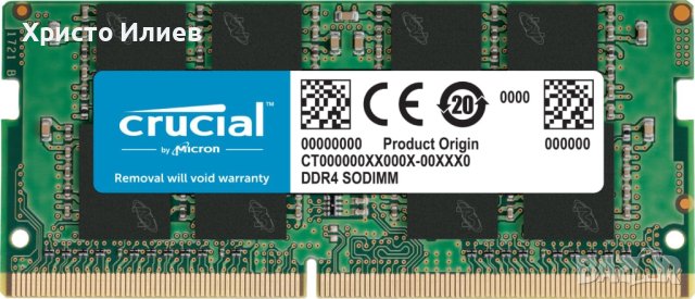 Ram Рам Памет за лаптоп 8GB DDR4 3200 Crucial CL22 CT8G4SFRA32A, снимка 1 - RAM памет - 43816056