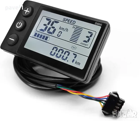 LCD дисплей SW S866 24, 36, 48V за тротинетка, електрически велосипед, водоустойчив!, снимка 1 - Друга електроника - 48123577