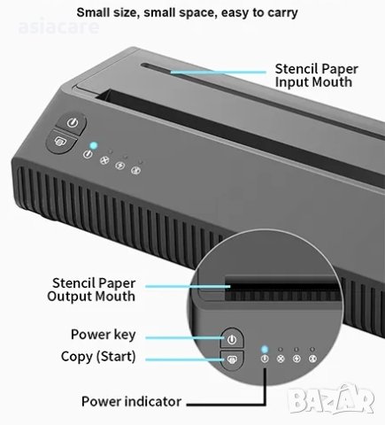 Мобилна термо копирна машина, принтер за татуировки А4, снимка 2 - Друго оборудване - 40587820