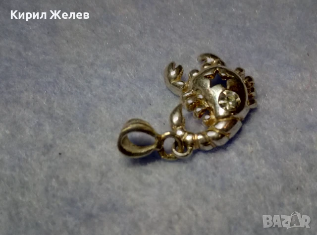 ЗОДИЯ СКОРПИОН ФИГУРАЛЕН СРЕБЪРЕН ПЕНДАНТ СРЕБРО 925 с ИСКРЯЩ ЦИРКОН 37741, снимка 8 - Колиета, медальони, синджири - 50510686