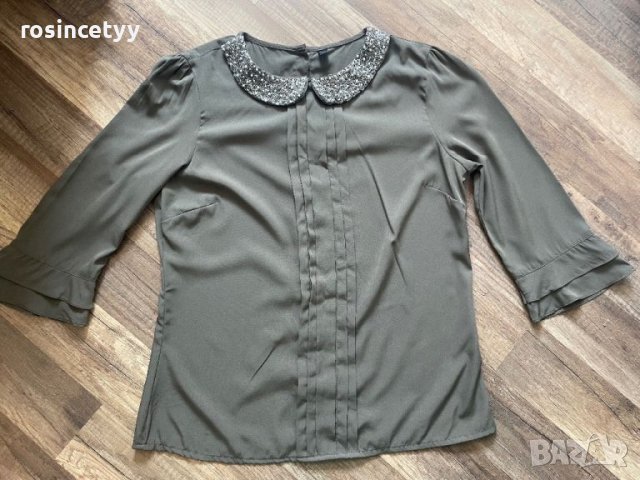 Тъмнозелена риза Vero Moda, снимка 3 - Ризи - 46810862