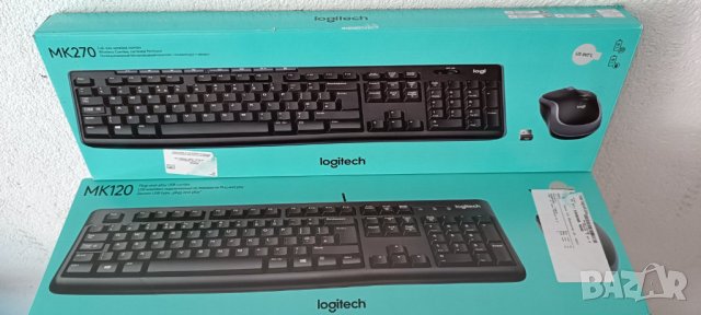Kомлекти мишка и клавиатура Logitech MK270 и MK120, снимка 1