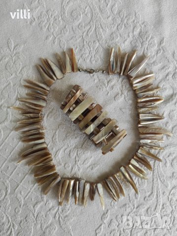 Седефено колие с гривна, снимка 2 - Бижутерийни комплекти - 38968187