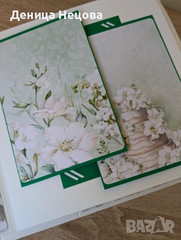 Сватбен албум, ръчно изработен албум за сватба, сватбена картичка, снимка 15 - Подаръци за сватба - 53475193