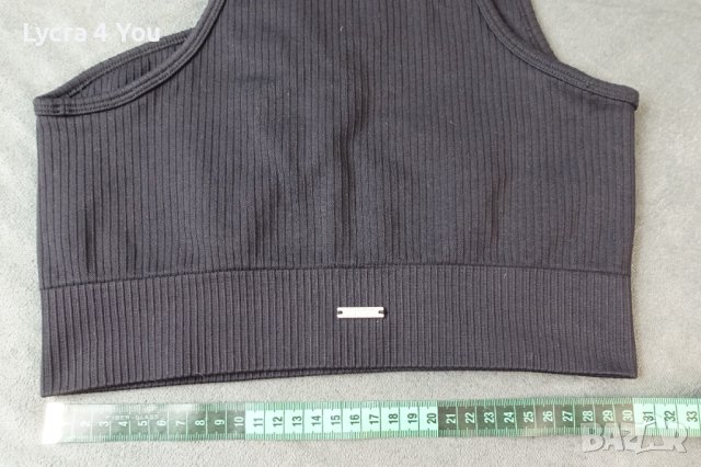 Aim'n S/M черен спортен асиметричен топ/бюстие, снимка 11 - Корсети, бюстиета, топове - 43892827