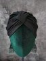 Нов черен тюрбан за глава с панделка на точки Код 0155, снимка 4