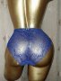 L/XL  Синя дантелена бикина , снимка 1 - Бельо - 43262992
