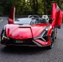 Акумулаторен Двуместна КОЛА Lamborghini SIAN 4X4 24V батерия,MP4 плейър, с меки гуми, снимка 9