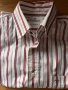 Мъжка риза Tom Tailor Denim спортнo-елегантна червено раие S, снимка 1 - Ризи - 38599948