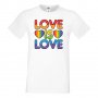 Мъжка тениска Love Is Love 2 multicolor Прайд,Празник.Повод,Изненада