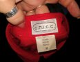 Копринена риза тип туника "c.h.i.c.c." / копринена риза голям размер / червена туника, снимка 9