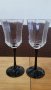 Френски чаши за вино с черно столче, снимка 1 - Други ценни предмети - 39553120