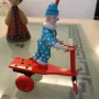 Стара механична ламаринена играчка с ключ работеща, снимка 6