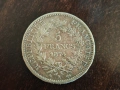 Франция 5 франка 1874 СРЕБРО, снимка 2