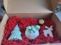 Промо!Подаръчни Коледни кутии с ръчно изработени ароматни соеви свещи 