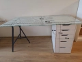 Заседателна маса бяла 180см/85см/75см, от ИКЕА. В отлично състояние, снимка 5