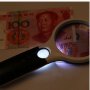 Ръчна лупа 3 LED осветление увеличение 3Х и 45Х офис четене микроскоп часовникарска златарска бижута, снимка 6
