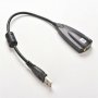 USB външна звукова карта 7.1 с кабел 3,5 мм жак микрофон слушалка стерео слушалки аудио адаптер за к, снимка 1 - Кабели и адаптери - 27826769